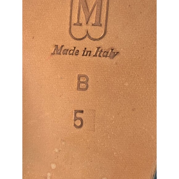 VTG Bruno Magli Black Leather Flats Bow Made In Italy Size 5 8949 GUC - Picture 4 of 10